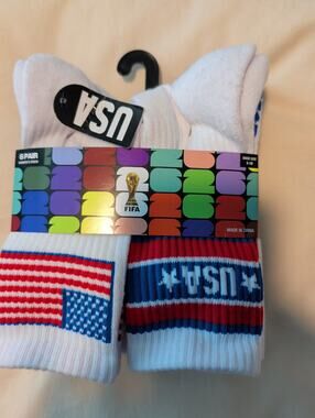 NWT FIFA World Cup 2026 USA Women's Crew Socks - 6 Pair Pack Size 5-10